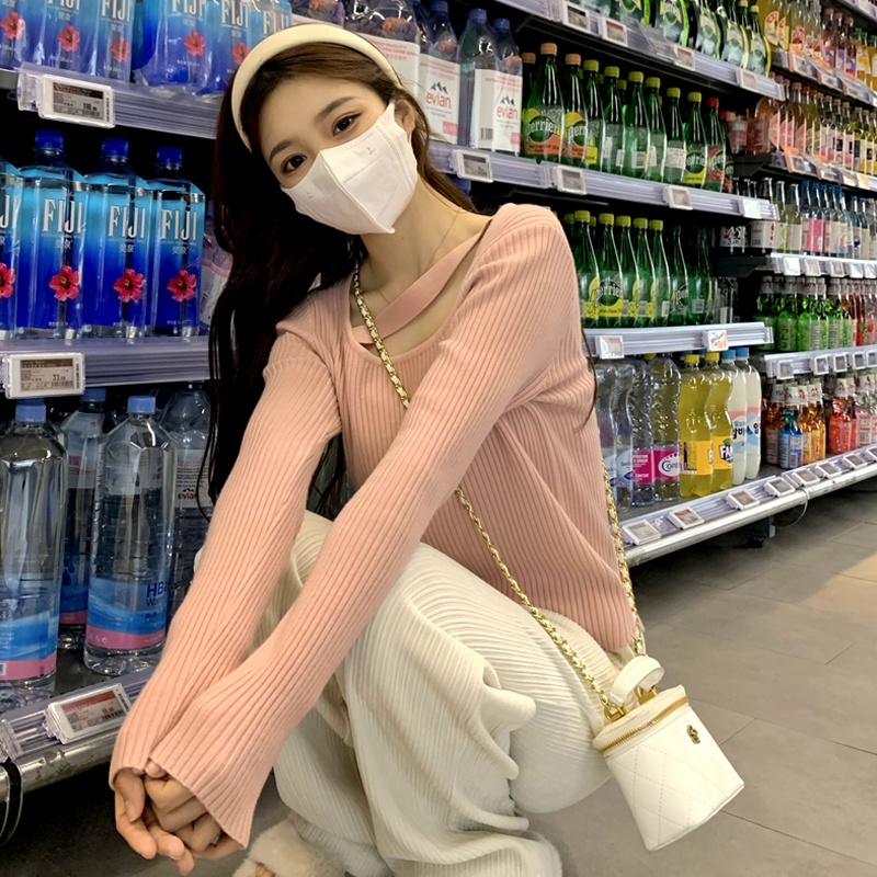 NRVP Áo Sweater Dài Tay Phong Cách Hàn Quốc Sành Điệu Dành Cho Nữ