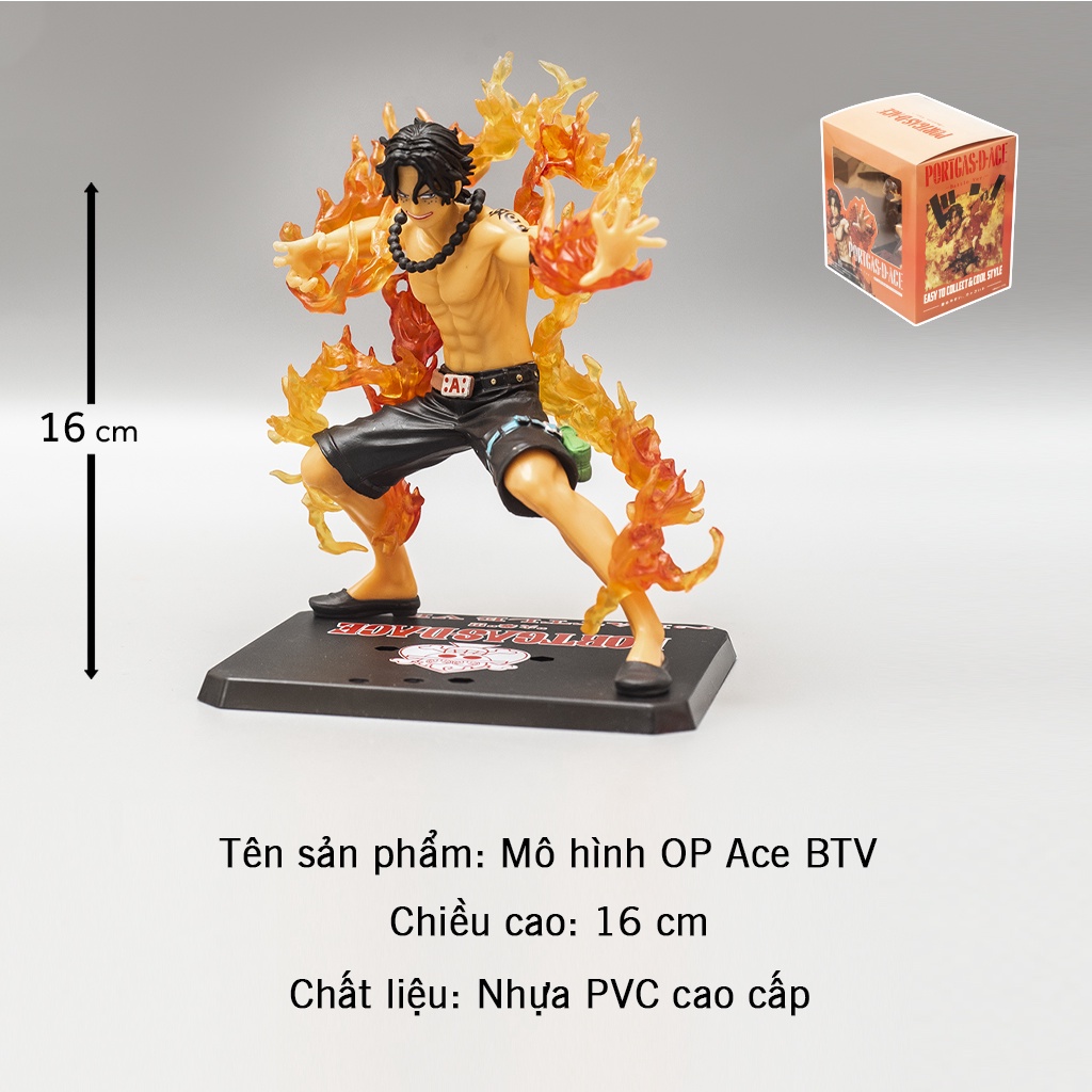 Mô hình One Piece nhân vật Ace phiên bản Battle Ver đồ chơi mô hình nhân vật One Piece để bàn trang trí Haki Shop