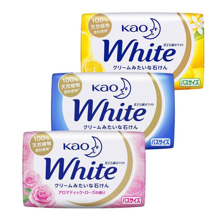 Bánh xà phòng tắm KAO White Soap 130g - Xà bông tắm số 1 Nhật Bản