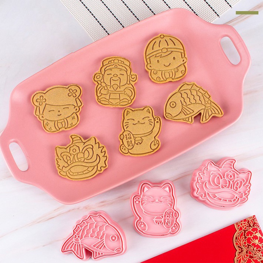 Khuôn nhấn bánh quy khủng long/ mèo thần tài /peppa pig/khủng long/ pony/ máy bay/ giáng sinh/ chó cứu hộ