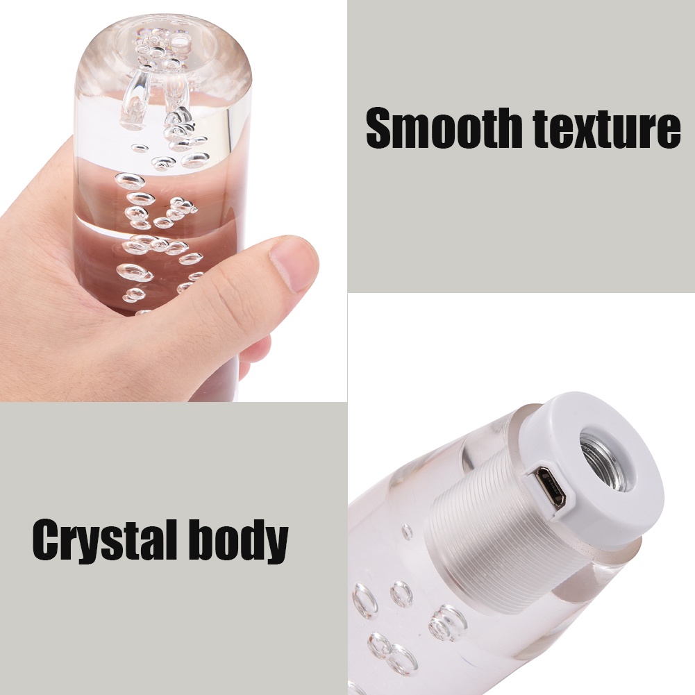 Núm Gạt Cần Số Có Đèn Led RGB Trong Suốt 10Cm/15cm/20cm/25cm/30cm Thông Dụng Cho Xe Hơi