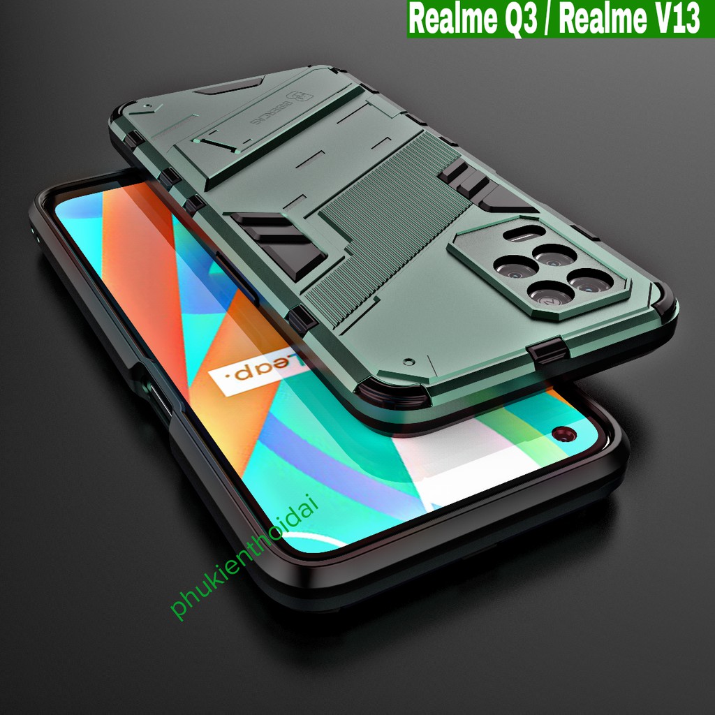 Ốp lưng Realme Q3 / Realme 8 5G / Realme V13 / Realme C55 Iron Man Ver 2 chống sốc giá đỡ xem phim