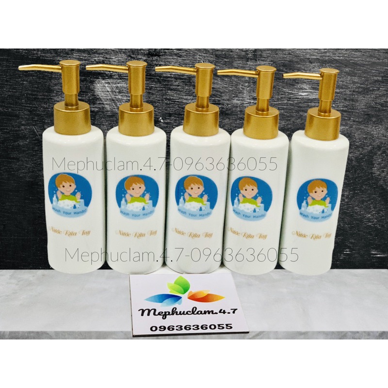 [ Hoả tốc] 1 Bình sứ đựng nước rửa tay gốm sứ Bát Tràng cao cấp dùng trong gia đình,khách sạn,homestay,resort,decor,...
