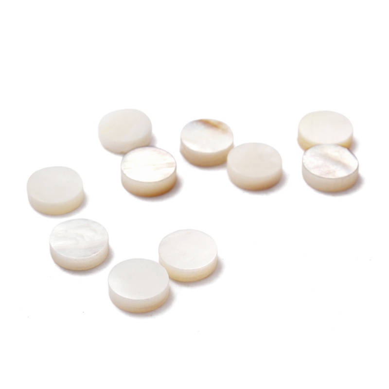 Set 10 Phụ Kiện Gắn Vỏ Đàn Ghita Họa Tiết Chấm Bi 6.3mm Màu Trắng