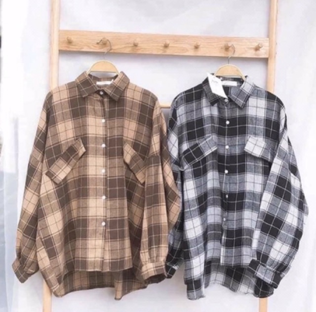 💯💯Áo Khoác Sơmi Kẻ Caro Túi Hộp Ulzzang 🔥🔥 | BigBuy360 - bigbuy360.vn