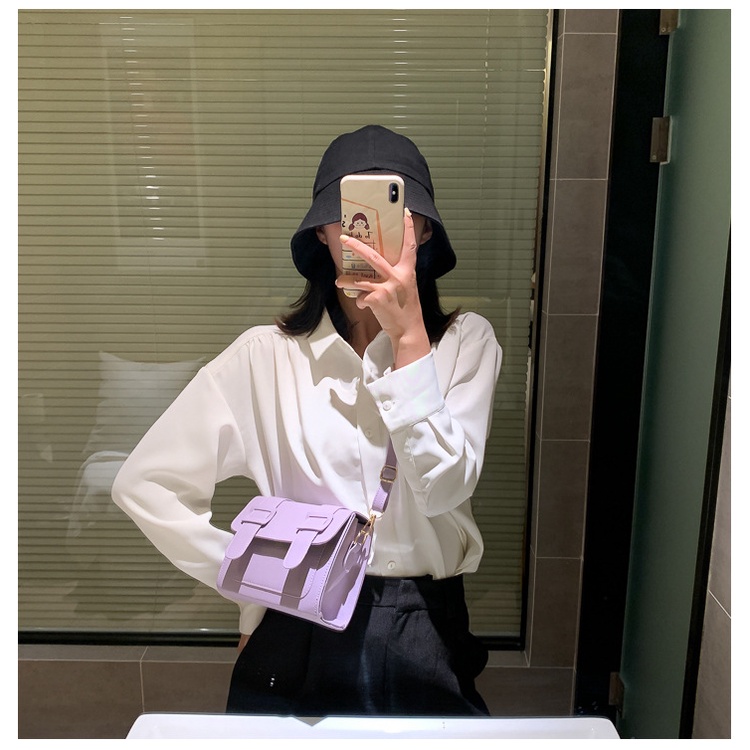 Túi đeo chéo nữ mini nắp túi phối màu cute phong cách Hàn Quốc túi xách nữ thời trang trẻ trung bền đẹp rẻ ABICA TX008