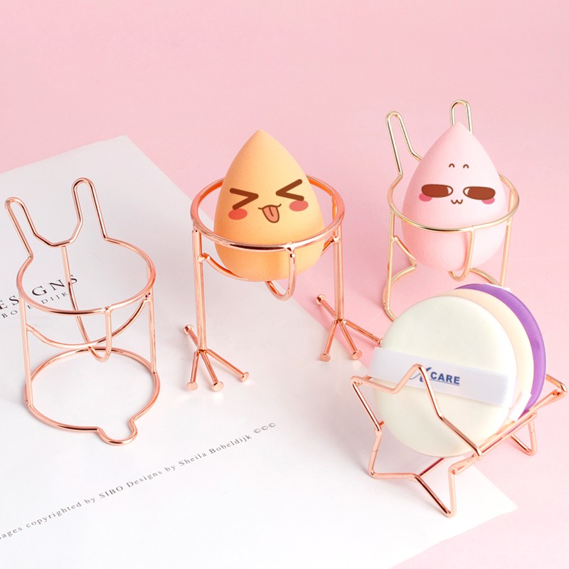 (Hàng Mới Về) Giá Đỡ Mút Trang Điểm Hình Trứng Bằng Kim Loại Tiện Dụng | BigBuy360 - bigbuy360.vn