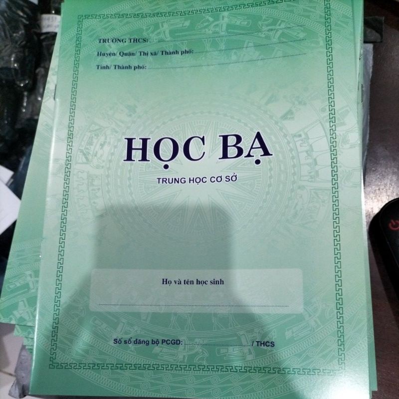 Học bạ trung học cơ sở mẫu mới