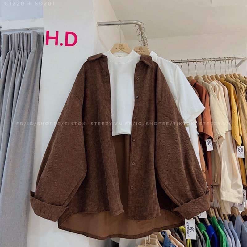 Áo sơ mi nhung HD11