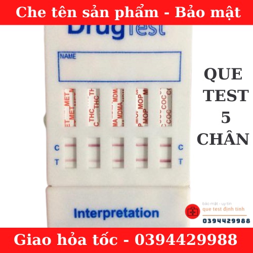 Que test thử ma túy 5 chân fastep, test nước tiểu tại nhà nhanh chóng, bí mật. Ship hỏa tốc HCM