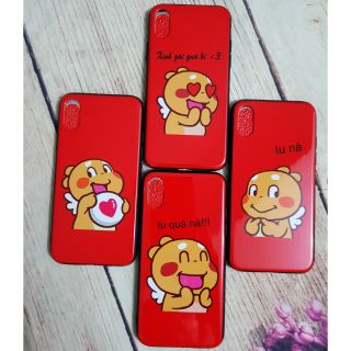 Ốp lưng iPhone X/Xs Viền dẻo lưng bóng khủng long đỏ