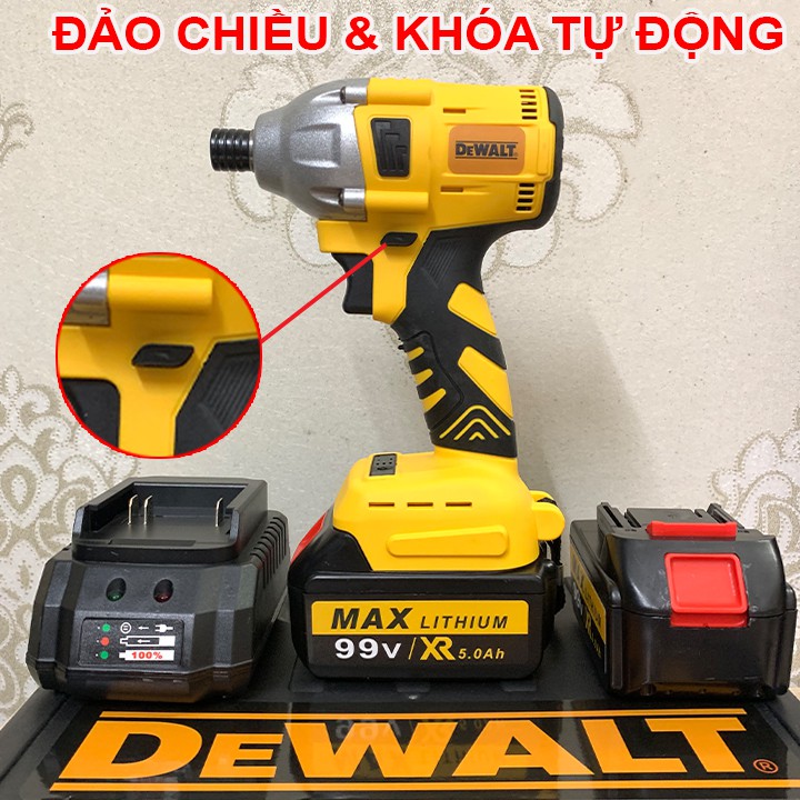 MÁY CHUYÊN BẮT VÍT DEWALT 99V - CHUYÊN VÍT DEWALT - PIN 10 CELL - LÕI ĐỒNG - MÁY VẶN VÍT CHUYÊN DỤNG DEWALT 99V