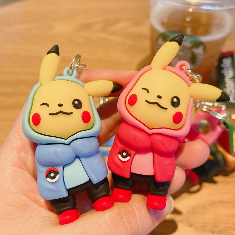 Móc Khóa Hình Pikachu Dễ Thương Dùng Trang Trí Túi Xách/ Chìa Khóa