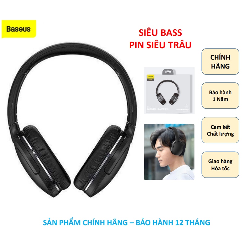 Tai nghe Chụp tai không dây cao cấp Baseus Encok Wireless headphone D02 Pro cho điện toại , máy tính , laptop