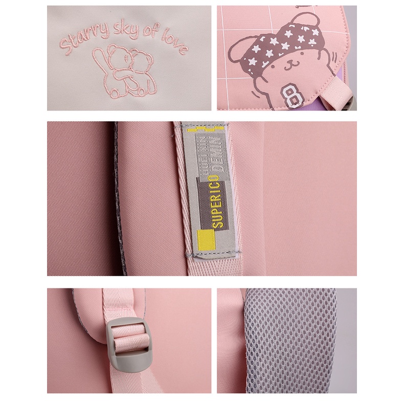 Balo Đi Học Chống Thấm Nước Dễ Thương Cho Bé Gái