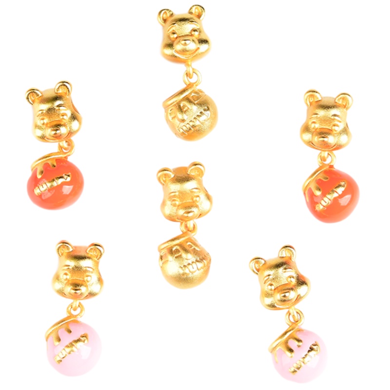 Phụ Kiện Hạt Xỏ Vòng Tay / Vòng Tay Handmade diy Hình Lọ Mật Ong / Gấu Dễ Thương