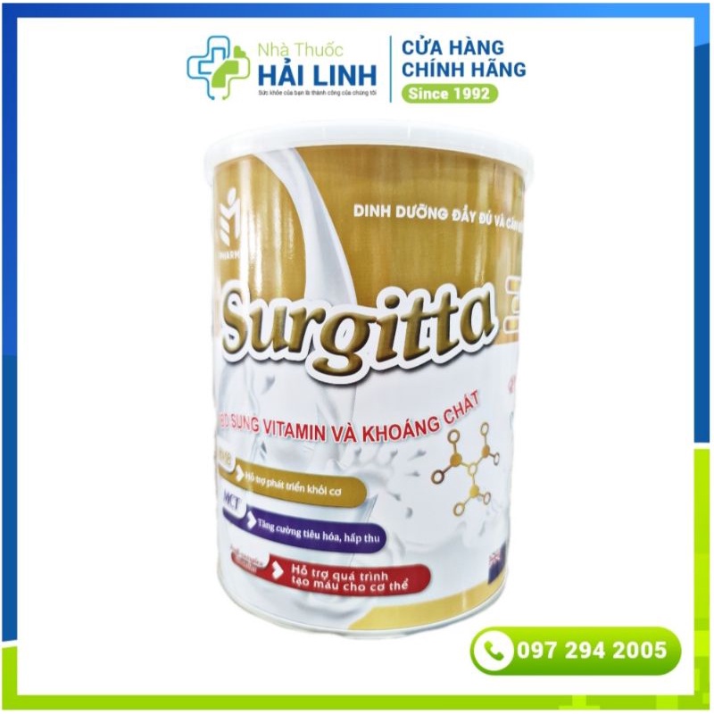 Sữa bột bổ sung dinh dưỡng Surgitta 3M⚡Nguyên liệu New Zealand⚡Hộp 900 & 400g giúp bồi bổ cơ thể tăng cường sức đề kháng