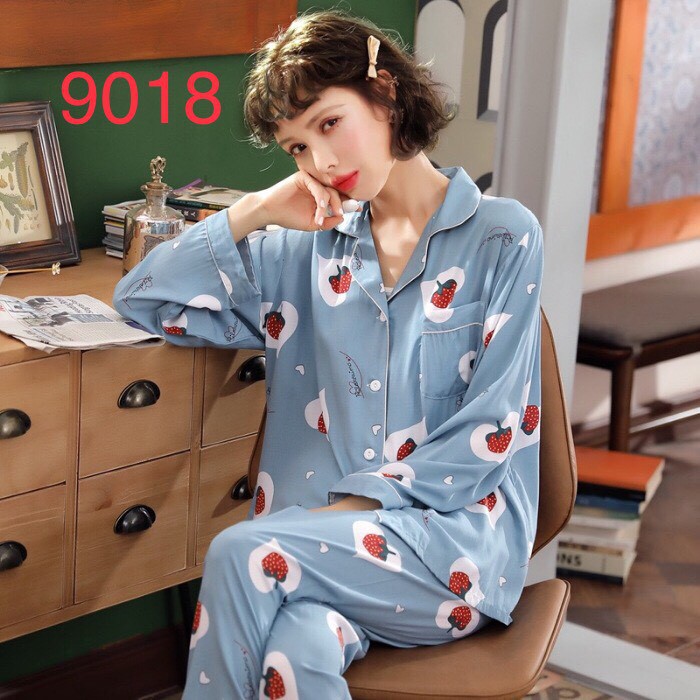 Đồ mặc nhà Pijama cotton Quảng Châu nhiều họa tiết