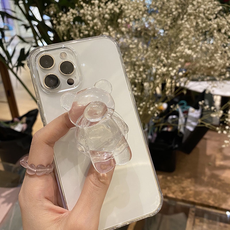 Ốp Điện Thoại Dẻo Trong Suốt Họa Tiết Hoạt Hình Chú Gấu Cho Iphone 13 12 11 Pro Max 12 13 Minii XR X XS 7 8 Plus SE