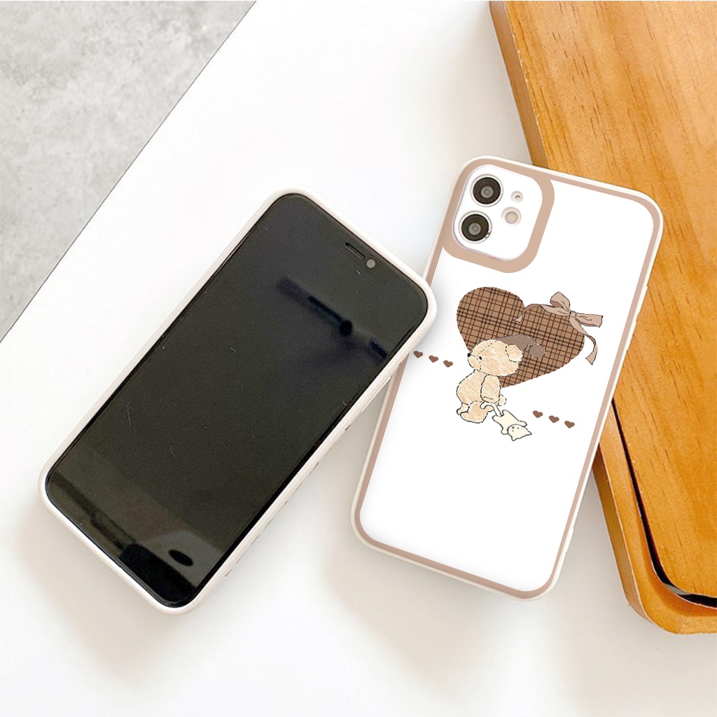 [ IPHONE ] Ốp Lưng Silicon Màu Bảo Vệ CAMERA  vuông Gấu Funny ốp iphone 12 pro /x/ 8plus/11 pro/11/12 pro max/13/promax