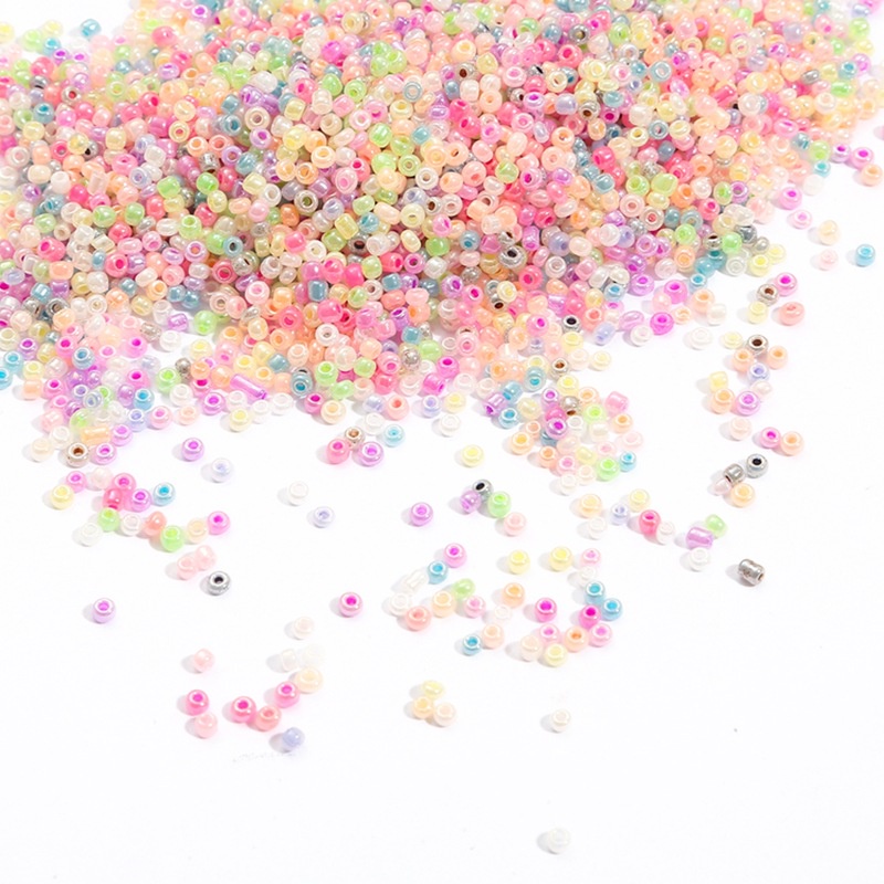 Hạt cườm nhũ bóng màu pastel 2mm thích hợp xỏ vòng tay, nhẫn, phụ kiện Handmade