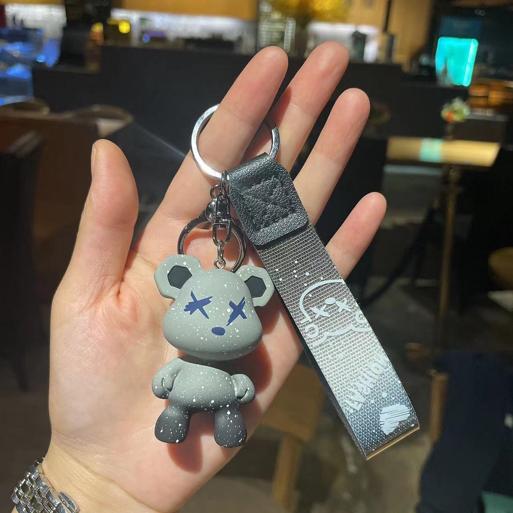 Móc khóa hình chú gấu Violent dễ thương nhiều màu tùy chọn