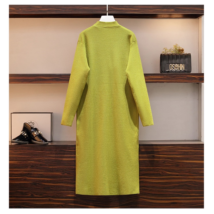 Large Size Women's Dress Autumn Winter Knit Dress Loose Long Sleeve Dress