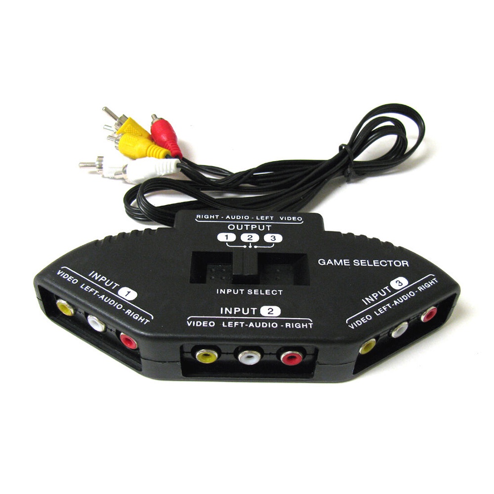 Bộ chia 3 cổng AV 3 trong 1 tiện dụng xem TV DVD