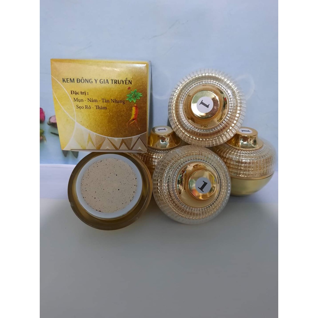 (Tặng kèm bột rửa mặt) Kem đông y tái tạo nhân sâm sạch mụn nám tráng hồng căng bóng