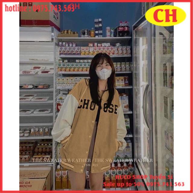 Áo khoác bomber nỉ dày OSE hàng in- Áo phối tay thu đông nam nữ form rộng unisex freesize mặc đôi nhóm