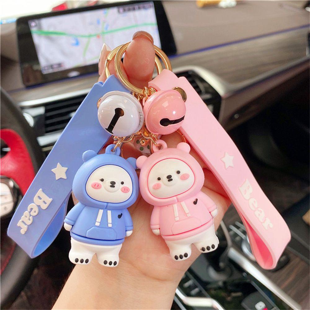 Móc Chìa Khóa Hình Gấu Nhồi Bông Xinh Xắn