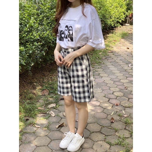 Quần ngố kẻ caro - quần ngố ulzzang hàng loại 1