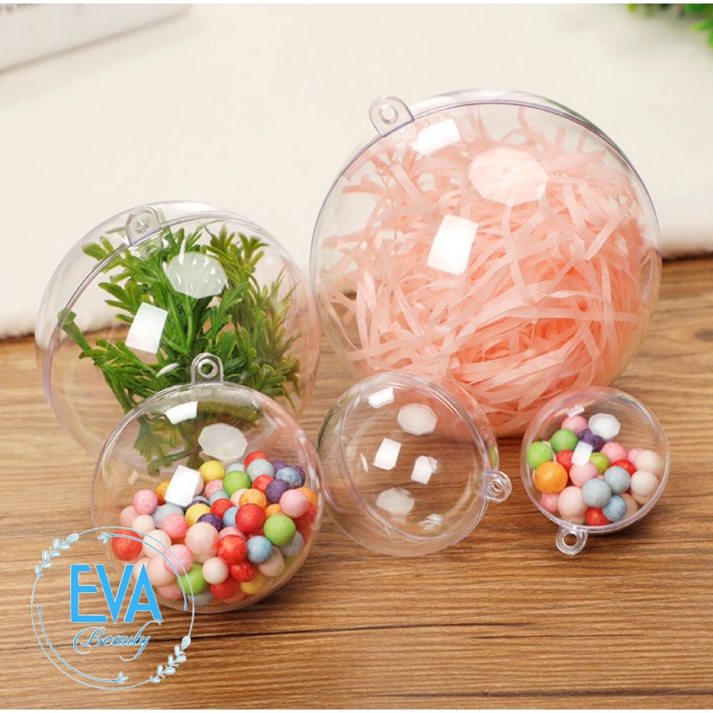 Quả Bóng tròn Nhựa Trang Trí Trong Suốt Đường Kính 5 Cm