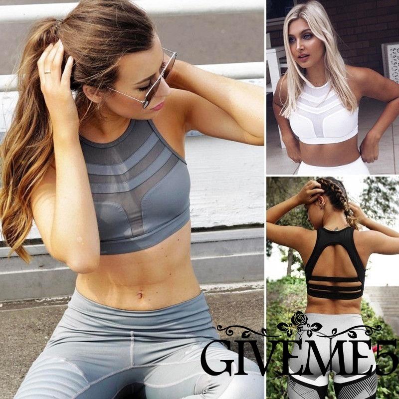 Áo ngực thể thao co giãn không đường may có đệm mút