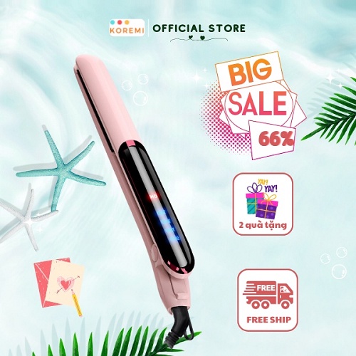 Máy ép duỗi tóc, uốn tóc xoăn Hàn Quốc 3in1, thanh gốm là tóc nhanh, giúp kẹp thẳng tóc tránh hư tổn, BH 24 tháng