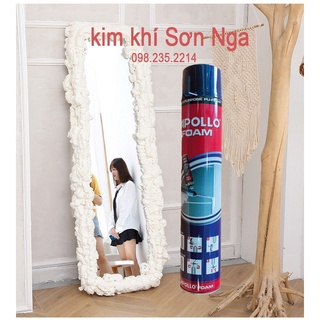 Keo bọt nở - Apollo Foam 750ml (có vòi xịt bơm đi kèm) dùng trang trí làm gương mây bồng bềnh siêu hot