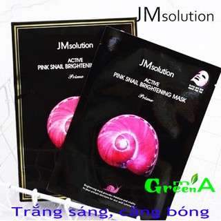 Mặt Nạ JMsolution Ốc Sên Hồng [MIẾNG LẺ] JM SOLUTION ACTIVE PINK SNAIL BRIGHTENING MASK Dưỡng Trắng Bổ Sung Collagen