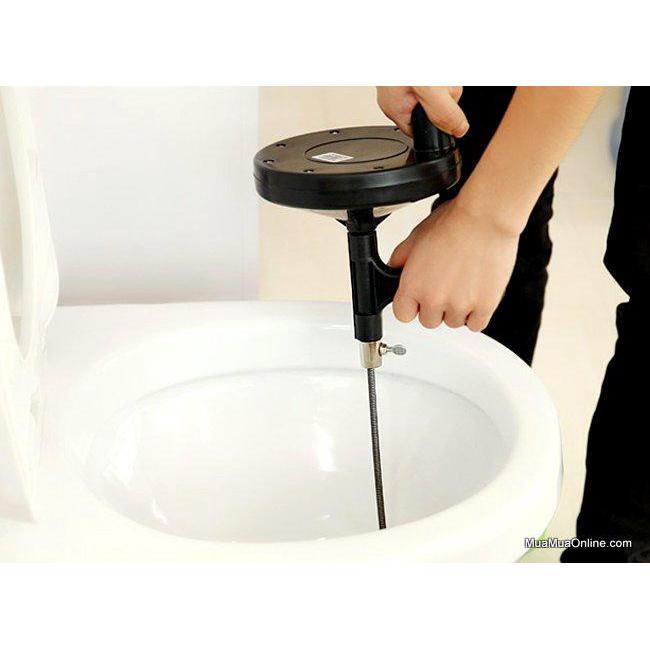 Dụng cụ thông cống có quai cầm dây dài 4m tiện dụng