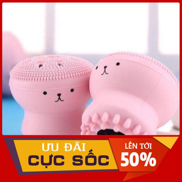 Cọ rửa mặt bạch tuột SHOPSIRO, Bạch tuột rửa mặt giúp làm sạch da loại bỏ bụi bẩn