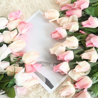 1 Nụ Hoa Hồng Nhân Tạo Bằng Lụa Cho Trang Trí Tiệc Cưới / Nhà Ở