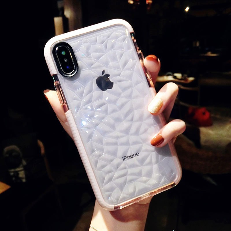 Ốp Điện Thoại Trong Suốt Họa Tiết Kim Cương 3D Cho iPhone 13 12 11 Pro MAX X XS XR 6S i6 i7 i8 Plus i5 5S SE