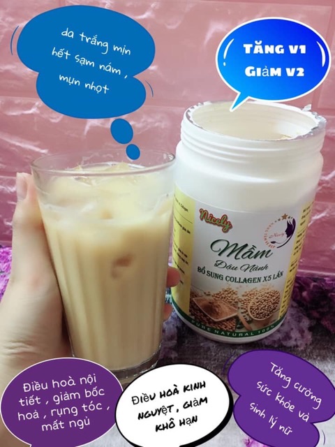 Mầm đậu nành nguyên xơ bổ sung Collagen