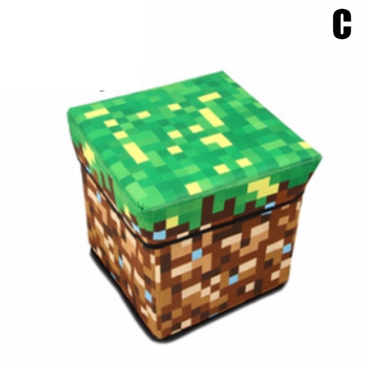 Hộp Đựng Đồ Chơi Minecraft Hình Khối Vuông Có Nắp Gấp Gọn Tiện Lợi