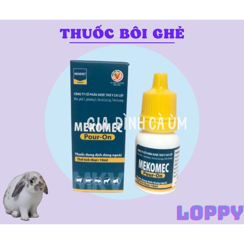 Mekomec bôi ghẻ dành cho thỏ/sóc/chuột/chó mèo