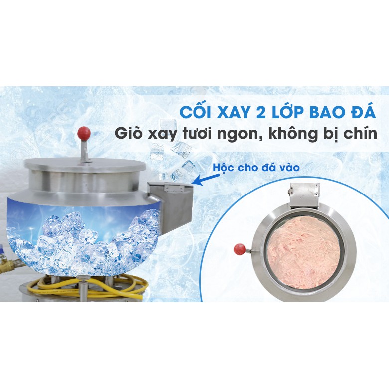 Máy xay thịt công nghiệp làm giò chả lụa 5kg/mẻ NEWSUN, thiết kế thông minh quà tặng phụ kiện - Bảo hành 12 tháng