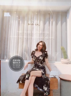 Đầm Maxi Hoa Xẻ Tà Bigsize