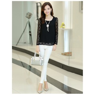 Áo voan phối ren lụa - 85003