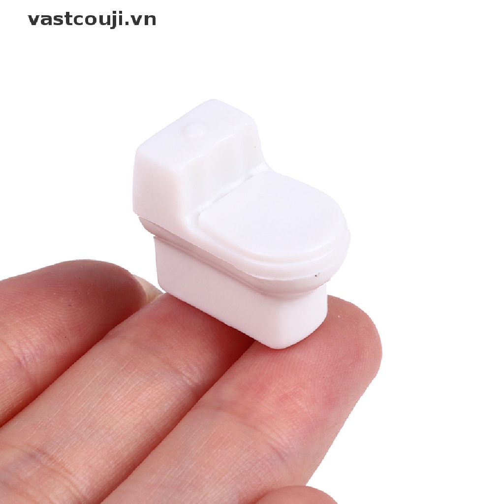 1 Bộ Mô Hình Bồn Tắm Toilet Độc Đáo Trang Trí Nhà Búp Bê