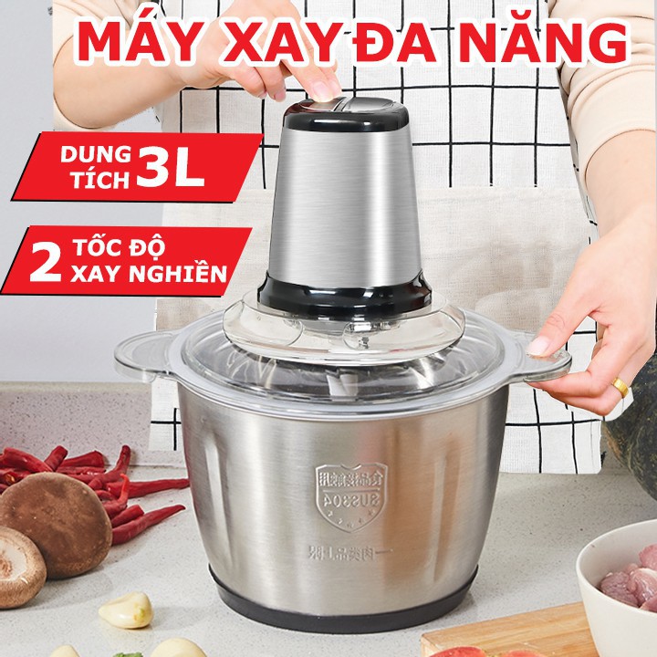 Máy Xay Thịt Perfect Cối Inox 4 Lưỡi Đa Năng, Công suất 300w, Máy Xay Giò Chả Cao Cấp, Máy Xay Cho Gia Đình