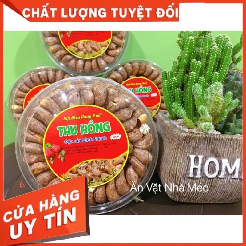 [TRỢ GIÁ] 500gr Hạt điều cồ rang muối A+ BÌNH PHƯỚC nguyên lụa, chuẩn size 380-390 hạt